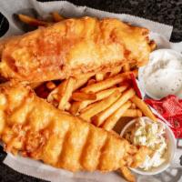 Fish & Chips · Served with french fries coleslaw and tartar sauce. eating raw or undercooked meat poultry o...