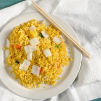 Vegetable Fried Rice · Spicy. Mixed veggies with white rice, stir-fried with bits of onion, carrot, and peas in soy...