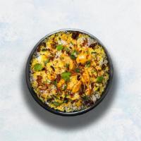 Chicken Biryani (Boneless) · Long grain basmati rice cooked with tender chicken and aromatic Indian herbs. Served with ra...