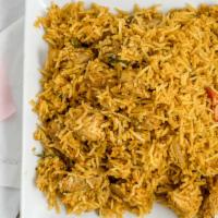 Biryani · Aromatic basmati rice with touch of saffron and toasted spices.