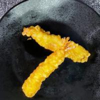 Shrimp Tempura (2 Pcs) · Crispy deep-fried shrimp served with spicy mayo.