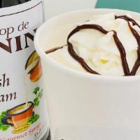 Irish Cream · Vanilla shake with fudge and Irish cream flavoring!