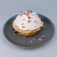 Cherry Blossom Mini Pie · Fresh Whip Cream, Dried Rose Flowers