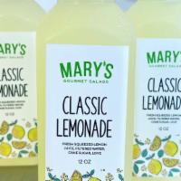 Mary'S Classic Lemonade · Made In-House - Freshly squeezed, crisp, sweet, tart, and perfectly refreshing.