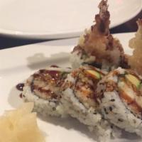 Shrimp Tempura Roll (5Pcs) · Shrimp tempura, avocado, and cucumber.