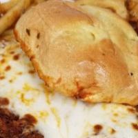 Chicken Parm Sandwich · Fresh chicken breast hand breaded fried golden brown topped with our house marinara sauce an...