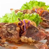 Soft Shell Crab · Deep-fried soft shell crab with choice of sauce.