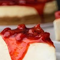 Strawberry Cheesecake · A slice of Strawberry Glazed Cheesecake