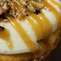 Pecan Dreams · Artesian Caramel drizzled pecan topped vanilla cupcake handmade from scratch with natural su...
