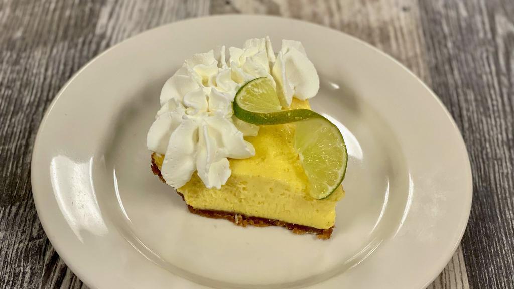 Key Lime Pie · The official pie of the Florida Keys! A tart mixture of key limes blended smooth and creamy in a graham cracker crust.