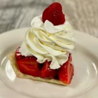 Strawberry Cream Pie · Fresh strawberries tossed in our strawberry glaze and placed
in a cookie-style pie crust. To...