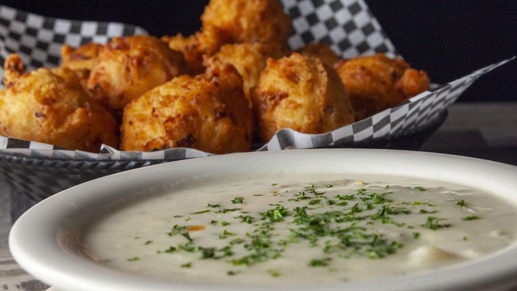 White Clam Chowder · Award-winning and voted best of Rhode Island! This is the absolute best New England-style white chowder around!