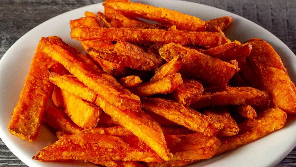 Large Sweet Potato Fries · A large portion of our sweet potato fries