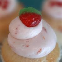 Vanilla Strawberry · Favorite. Vanilla cake topped with strawberry buttercream.