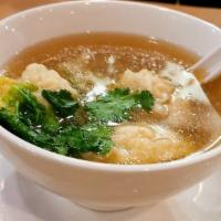 Wonton Soup · Favorite. World-famous wonton soup made with chicken breast and shredded napa cabbage in a c...