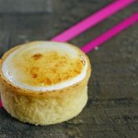 Mini Lemon Meringue Tart · Contains: wheat, milk, egg, and almond. Crusty pie crust filled with lemon cream and covered...