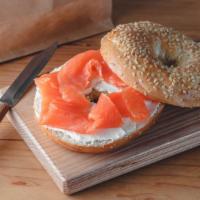 Lox Spread Bagel · Delicious fresh lox spread on bagel of your choice.