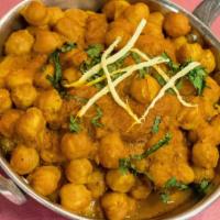 Chana Masala · A delicious combination of chickpeas, onions, and fresh tomatoes.