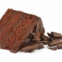 Chocolate Cake · Chocolate lovers! Fresh slice of chocolate cake.