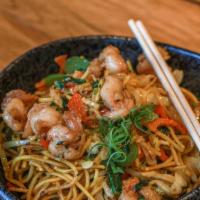 Chow Mein (Shrimp) · Stir-fried fresh noodles, garlic, soy sauce.