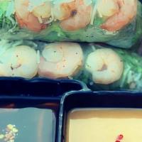 Spring Rolls · Your choice of beef, pork, chicken, shrimp, or tofu wrapped together with fresh veggies. Ser...