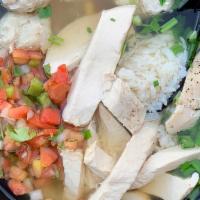 Soup 4 The Soul · Steamed rice, with pork meatballs, pico and your choice of chicken or beef. Available vegeta...