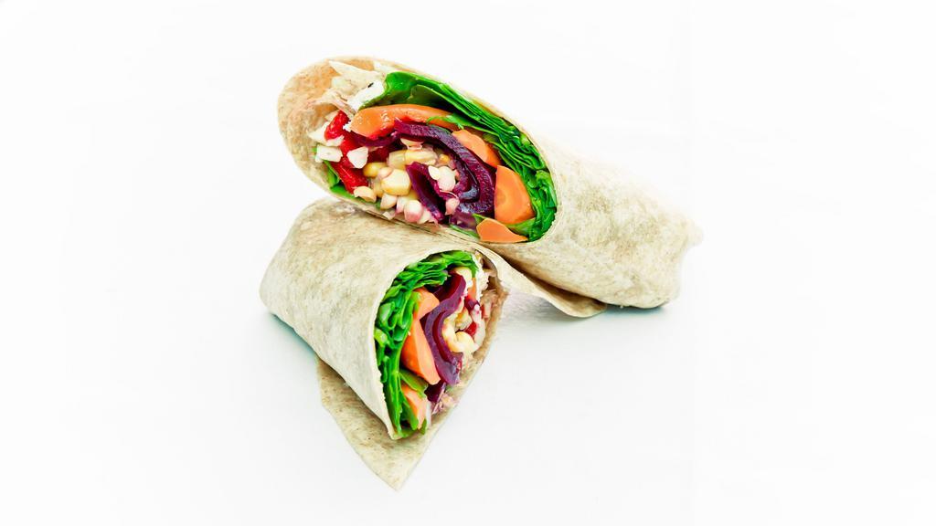 Build Your Own Wrap · Build your own wrap exactly the way you want! Start by picking your base of greens or grains.  Choose up to five toppings, then choose one of our ten signature dressings to finish off your creation.  Let your freshness run wild! 

Additional ingredients - $1.00 each