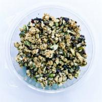 Powerblend Granola · Trail mix of flax seed, chia seed, almonds, granola, dried cranberries, chocolate chips and ...