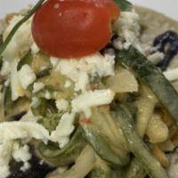 Rajas Poblanas · Spicy. Stew of rajas made with roasted poblano pepper strips, Spanish julienne onions, sour ...