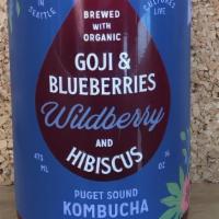 16Oz Kombucha - Goji & Blueberries And Hibiscus · Made by Puget Sound Kombucha.

It's tart and fruity, and hard to believe there is zero fruit...