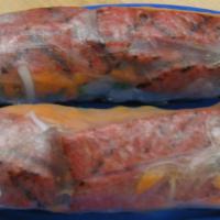 4 - Sausage Summer Rolls · Grilled pork sausage, rice vermicelli, green leaf lettuce, lettuce, bean sprout, mint, cilan...