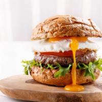 Ob'S Burger · Bun, beef patties, cheese, bacon jam, lettuce, tomato, fried egg, mayo.