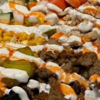 Regular Rice Platter · Grilled chicken, lamb, falafel or mixed.. Served with your choice of Fresh Salad, Rice and o...
