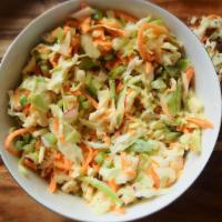 Coleslaw · The coleslaw we make ourselves is fresh and sweet.