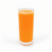 Whats Up Doc · Carrot, orange, lemon, ginger, and turmeric.