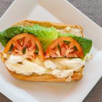 H5- Hot Grilled Chicken Sub · Grilled Chicken, Provolone Cheese, Lettuce, Tomato, & Mayonnaise on Sub.