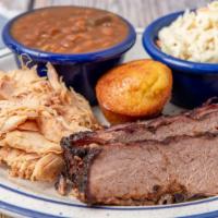 Two-Timer · Choose two smoked meats. Includes two Southern Sides.