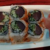 Tuna Cucumber Roll · Tuna cucumber roll. Contains Raw Fish. Thoroughly cooking food of animal origin such as beef...