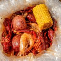 C) Shrimps With Head & Crawfish · 1 Lb Shrimps with Head & 1 Lb Crawfish in the bag.