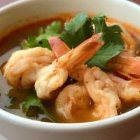 Tom Yum · Spicy. Thai style spicy sour lemongrass soup with mushrooms, cilantro with choice of protein...