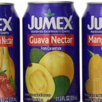 Jumex · mango, guava, peach, apple, banana/strawberry