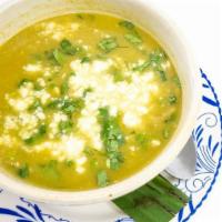 Sopa De Lima · yucatan-style chicken soup, chayote squash, carrots, onions, celery, cilantro, fresh avocado...
