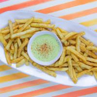 Potato Fries · Crispy potato fries tossed with salt and zatar seasoning.