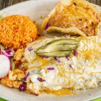 Lobster Enchiladas · Sauteed lobster and salsa fresca enchiladas topped with jalapeño sauce, cheese and avocado.