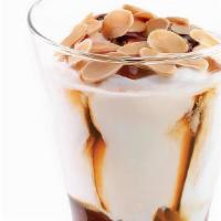 Gelato Strawberries&Caramel Glass · Fior di latte gelato swirled with caramel, almond crunch and wild strawberries. A new way to...