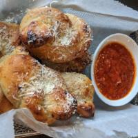 Garlic Knots · Marinara sauce. Add mozzarella for additional cost.