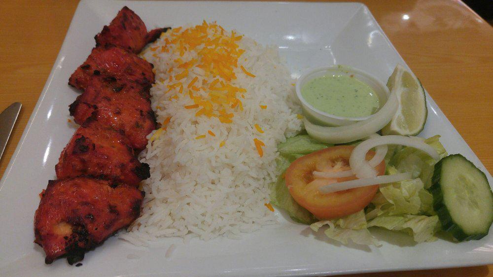 Boneless Tandoori Chicken Kabob · Gluten-free. Juicy chicken marinated in a blend of our tasty house spices, skewered and charcoal grilled.