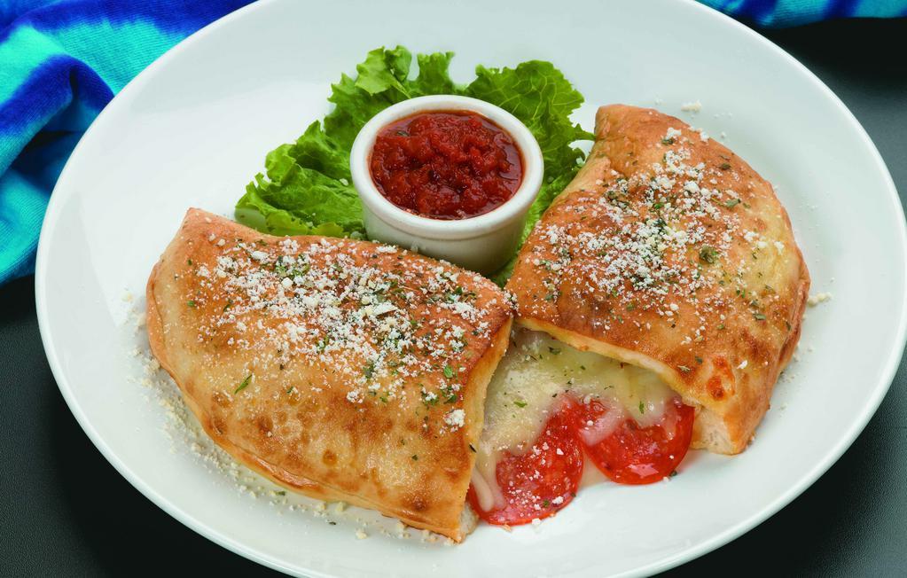 Stuffed Breadwick · One large breadstick stuffed with lots of pepperoni and mozzarella cheese, served with marinara sauce.
