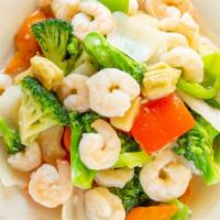 Shrimp Mixed Vegetables 虾 杂菜 · 
