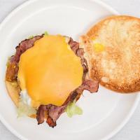 Jersey Burger · Pastrami and choice of egg and veggies.